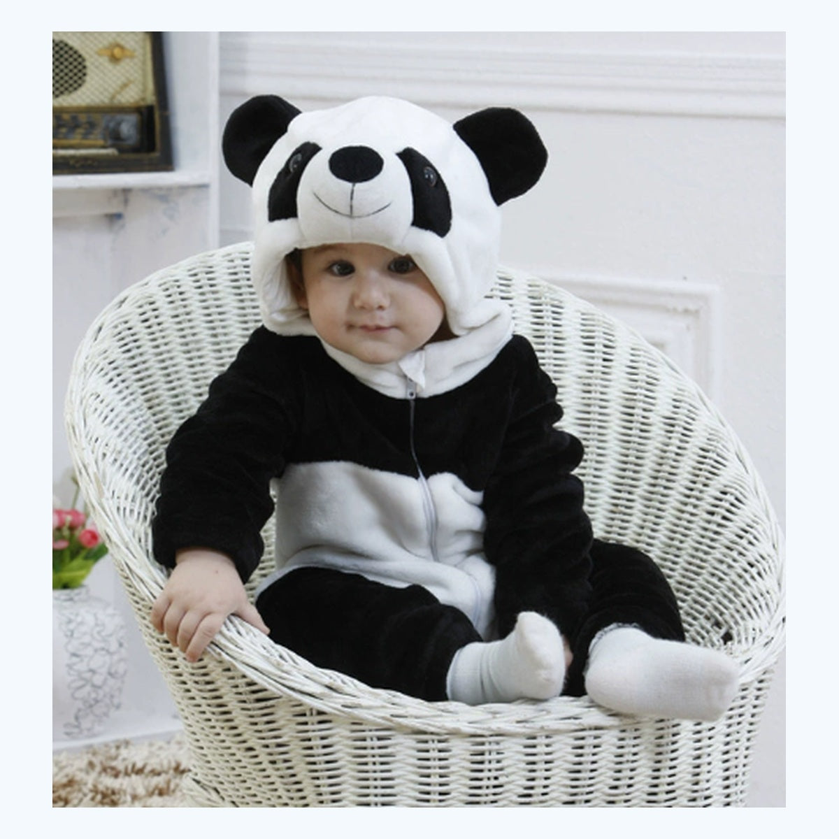 🐼 Asterly Baby™ Cozy Panda Onesie 🧸 Cute Hooded Baby Jumpsuit 🐼🌈