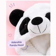 🐼 Asterly Baby™ Cozy Panda Onesie 🧸 Cute Hooded Baby Jumpsuit 🐼🌈